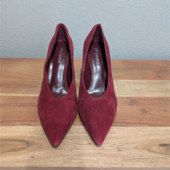 Jeffrey Campbell Potent Pointed Toe Pumps Suede Heels - Picture 4 of 9